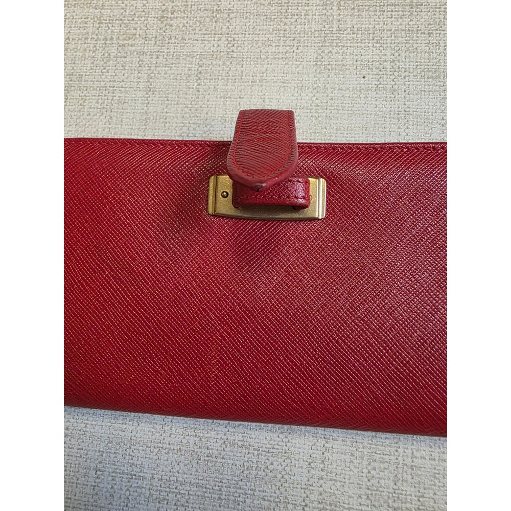 Rare Vintage Coach Gramercy Envelope Clutch Wallet 7098 Red Leather Italy 1998 - Picture 2 of 13